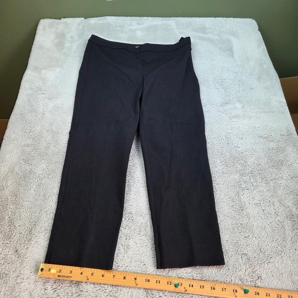 Talbots Chatham Crop Pants Womens Sz 6 Side Zip Stretch Slim Leg Trousers Black